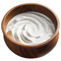 Sour cream in bowl and mayonnaise yogurt png