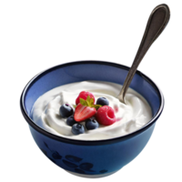 Delicious berry yoghurt with fresh berries png