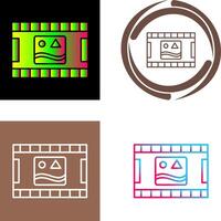 Unique Pictures Reel Icon Design vector