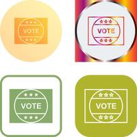 Vote Sticker Icon Design vector
