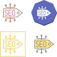 SEO Tag Icon Design vector