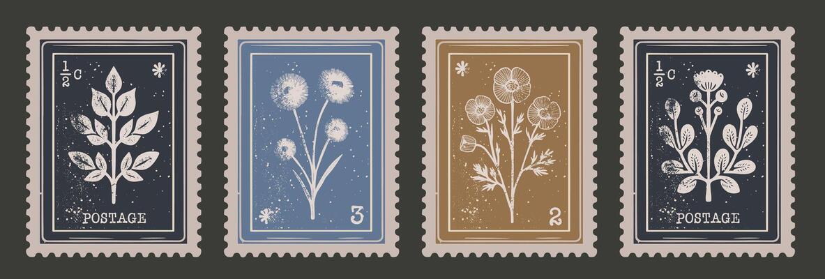 コレクション ANTIQUE STAMPS/POSTCARDS Vintage Postage Stamps: A Beautiful Collection of Postage