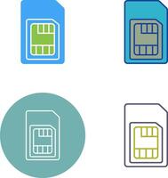 Sim Card Icon Design vector