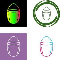 Unique Water Bucket Icon Design vector