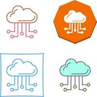 diseño de icono de computación en la nube vector