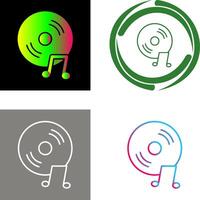 único música discos compactos icono diseño vector