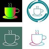 Unique Hot Coffee Icon Design vector