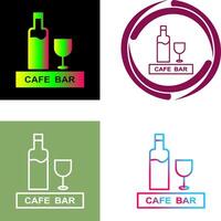 Unique Drinks Cafe Icon Design vector