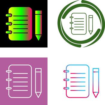 Unique Notepad Icon Design vector