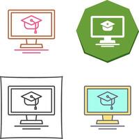 Online Course Icon Design vector