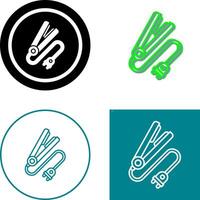 Hair iron Icon Design vector