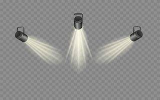 Spotlight lighting. Light source studio vector