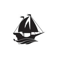 Sailboat symbol logo icon, illustration design vector