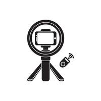 Selfie stick logo symbol icon, illustration design vector