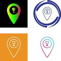 Unique Bar Location Icon Design vector