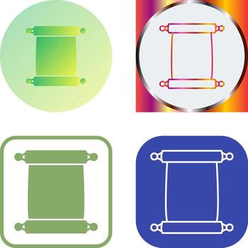 Scroll of Paper Icon Design vector