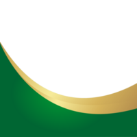 GOLDEN GREEN CURVED ABSTRACT png