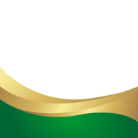 GOLDEN GREEN CURVED ABSTRACT png