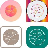 Pie Chart Icon Design vector