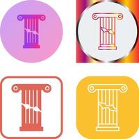 Broken Pillar Icon Design vector