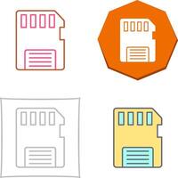 Memory Card Icon Design vector