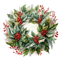 Aquarell chrismast Kranz png