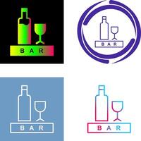 Unique Bar Sign Icon Design vector