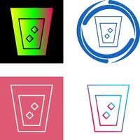 Unique White Russian Drink Icon Design vector