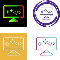 Unique Clean Code Icon Design vector