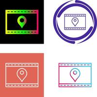 Unique Location Web Advertising Icon Design vector