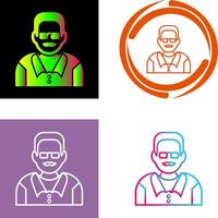 Unique Male Professor Icon Design vector