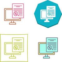 Online Tax Icon Design vector