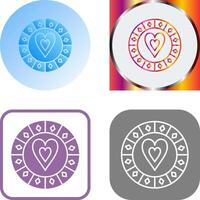 Heart Chip Icon Design vector