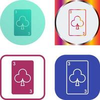 Clubs Card Icon Design vector