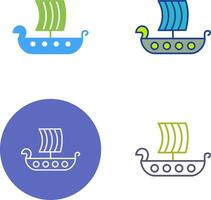 Viking Ship Icon Design vector