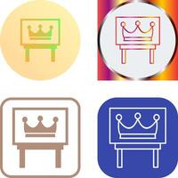 Crown Exhibit Icon Design vector