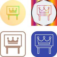 Crown Exhibit Icon Design vector