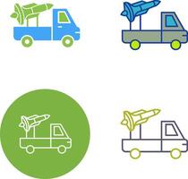 Missile Truck Icon Design vector