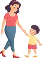 madre e bambino per decorare madre giorno cartone animato personaggio amore illustrazione design png