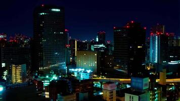 een dageraad timelapse van stadsgezicht in tokyo hoog hoek lang schot video