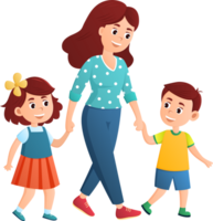 mother and child for decorate mother day cartoon character love illustration design png