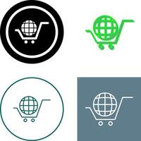 Global Shopping Icon Design vector