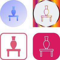 Vase Exhibit Icon Design vector