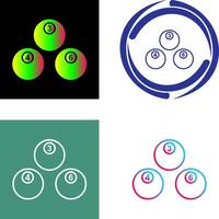 Unique Snooker Balls Icon Design vector