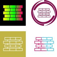 Unique Bricks Icon Design vector