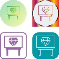 Diamond Exhibit Icon Design vector