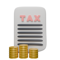 Paiement argent et impôt les documents png