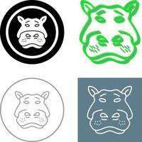 Hippo Icon Design vector