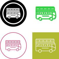 diseño de icono de autobús doble vector