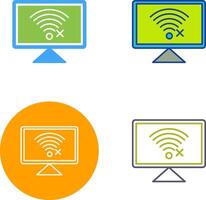 Disconnected Network Icon Design vector